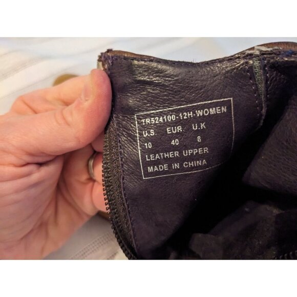 True Religion Leather Cuff Pirate Booties Tricolor Handmade Lace Suede Size 10 - Picture 4 of 8